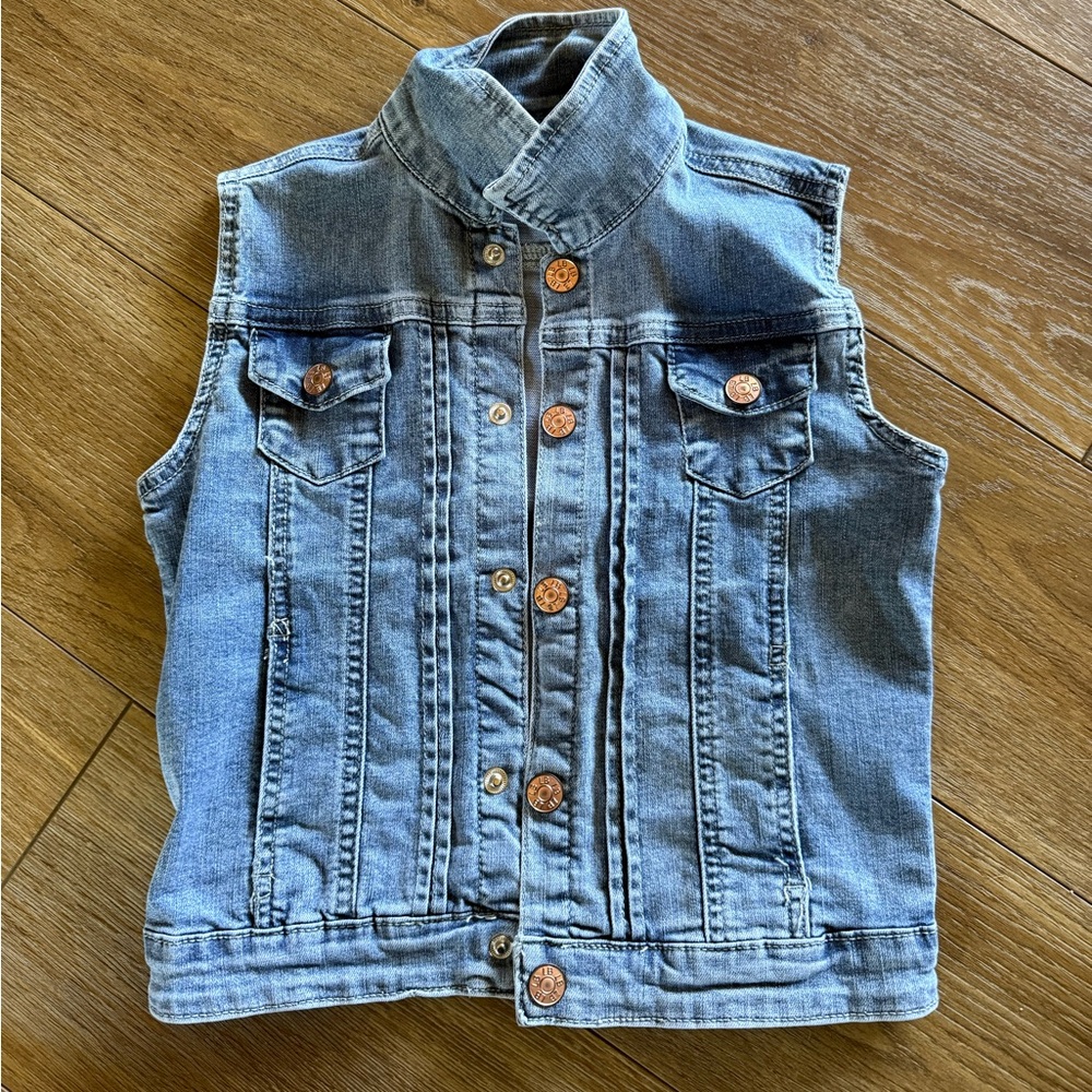 Little Bipsy Blue Denim Vest